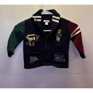 Vintage Ralph Lauren Varsity Sweater (24m) knit sweater‎